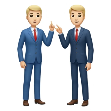 tall, lean, business men talking sticker