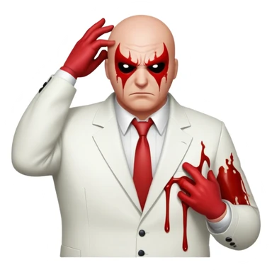 Kingpin from Spider-Man holding someone’s head sticker