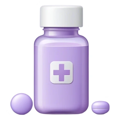 Aesthetic packaging of medicines in lavender color sticker