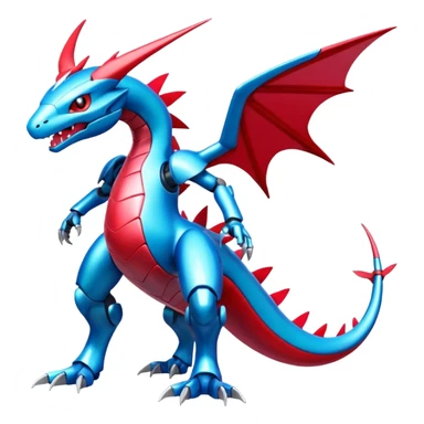  Cool Shiny Digimon-Fakemon-Salamence-Flygon-Mecha full body sticker