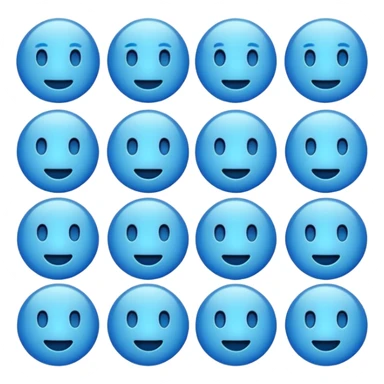Blue emoji sigma sticker