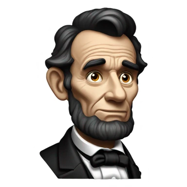 Abraham Lincoln with the emotion of surprise sticker