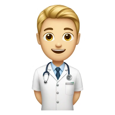 white med student talking sticker