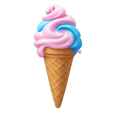 light pink and blue swirl ice cream sticker