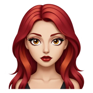 Long cherry hair, sharp eyeliner Baddie sticker