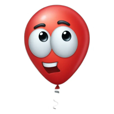 Funny red balloon sticker
