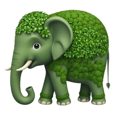 Elephant shaped topiary sticker