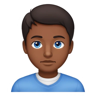 chico pelo moreno con ojos azules sticker