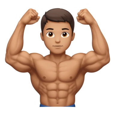 muscular boy with veiny hands arms and biceps sticker