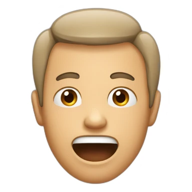 a person with a wide open mouth in profile sticker