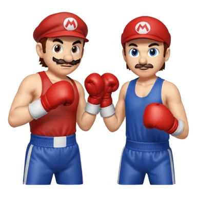 Mario vs sonic boxing ring sticker