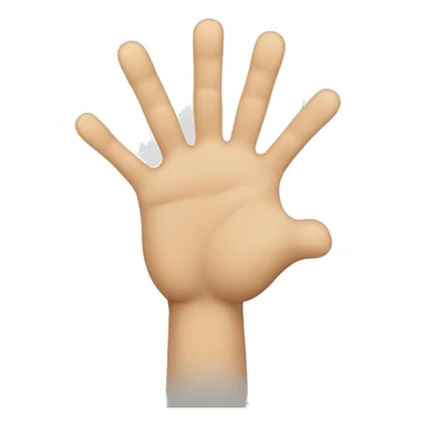 Emoji with hands in front of face - fingers locked together sticker