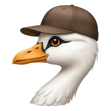 Goose wearing a baseball hat backwards sticker