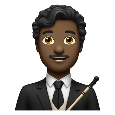 orchestra conductor with dark hair an baton sticker
