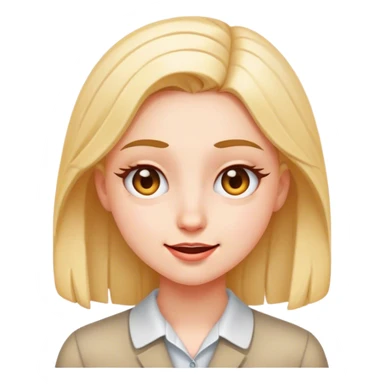 intelectual girl blinking sticker