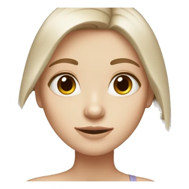 Light brown hair girl with pale white skin sticker