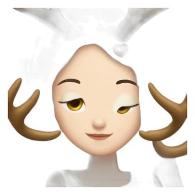 Angel deer-antlers love sticker