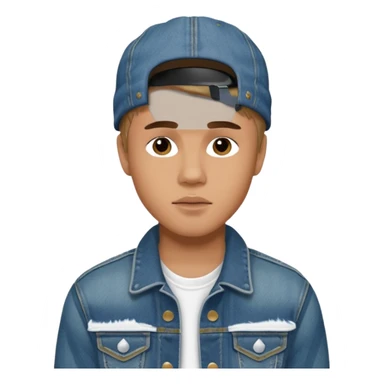 justin bieber, wear jean jacket sticker