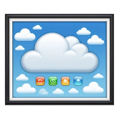 modern cloud business system sticker