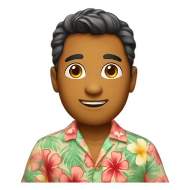 they wearing hawaiian shirt sticker