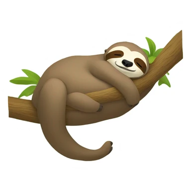 Sloth sleeping with z’s above it sticker