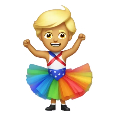 trump in tutu sticker