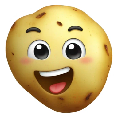 Potato with excited face sticker