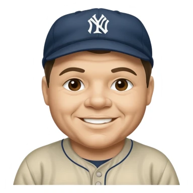 babe ruth but he’s caucasian sticker