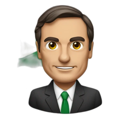 bolsonaro with brazil flag sticker