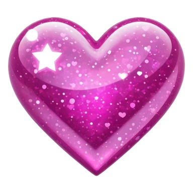 pink sparkle heart sticker