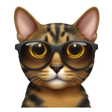 Tortie cat wearing sunglasses  sticker