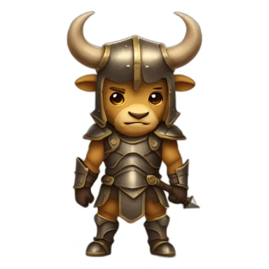 Minotaur in armor sticker