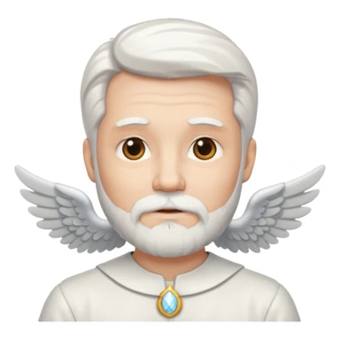 angel white hair and white beard sticker