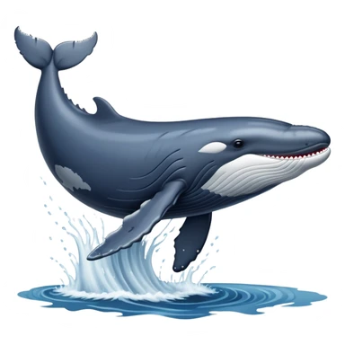 Humpback whale breaching out of the water sticker