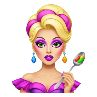 Drag queen on a spoon  sticker