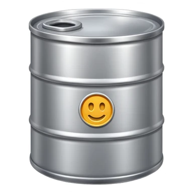 generate a realistic metal oil barrel without rust sticker