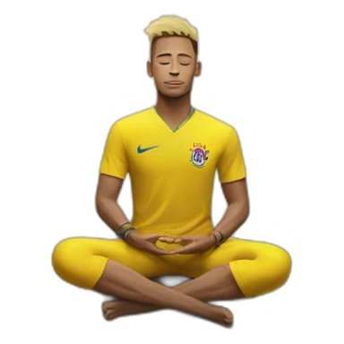 neymar meditation on a mountain in the himalayas sticker