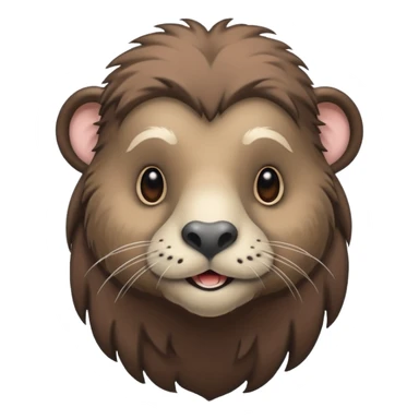 a mommoth emoji mixed with an otter emoji sticker