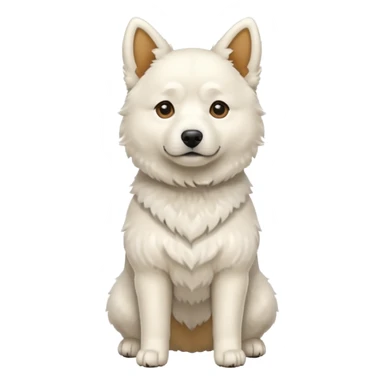 White Jindo dog sticker