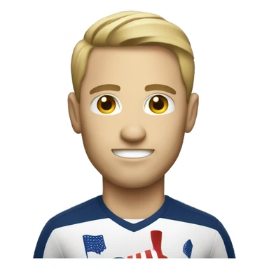 USA white man soccer sticker