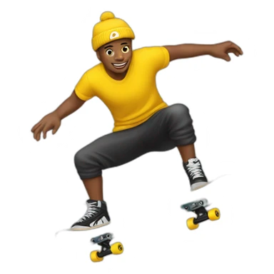 Skater sur un pied sticker