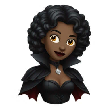 Vampire women in black costume sticker