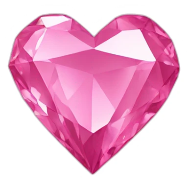 Pink diamond heart sticker