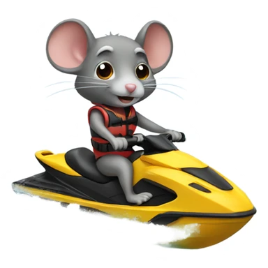 Rat riding jetski sticker