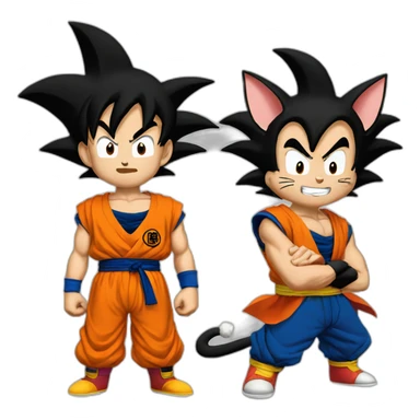 Goku-vs-tom-and-jerry sticker