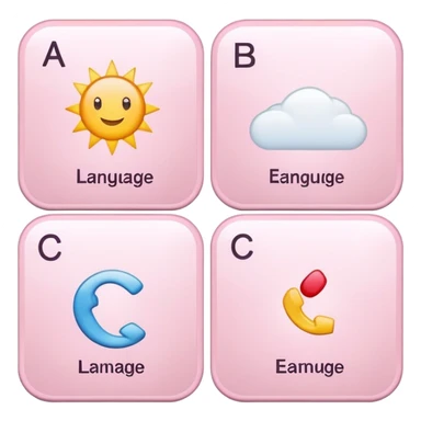 Light pink learn language  sticker