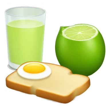 lime juice with egg and loafbread sticker