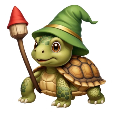 Tortoise as a gnome sticker