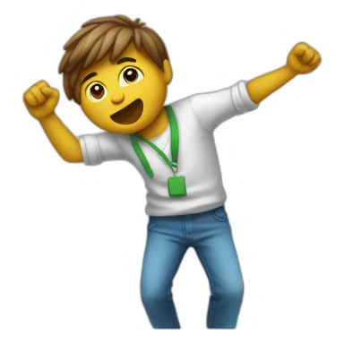 un gars qui fait un dab sticker