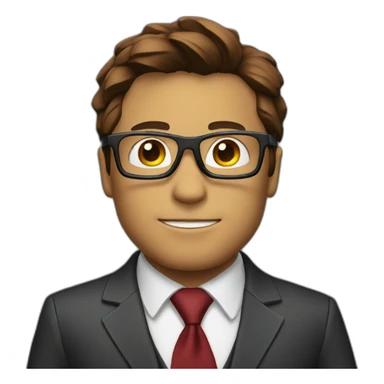 Ironman wearing a suit and glasses sticker